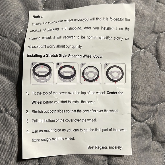 New Multi Color Steering Wheel Cover - Picture 4 of 4